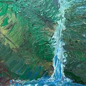 8x8 acrylic hand painted